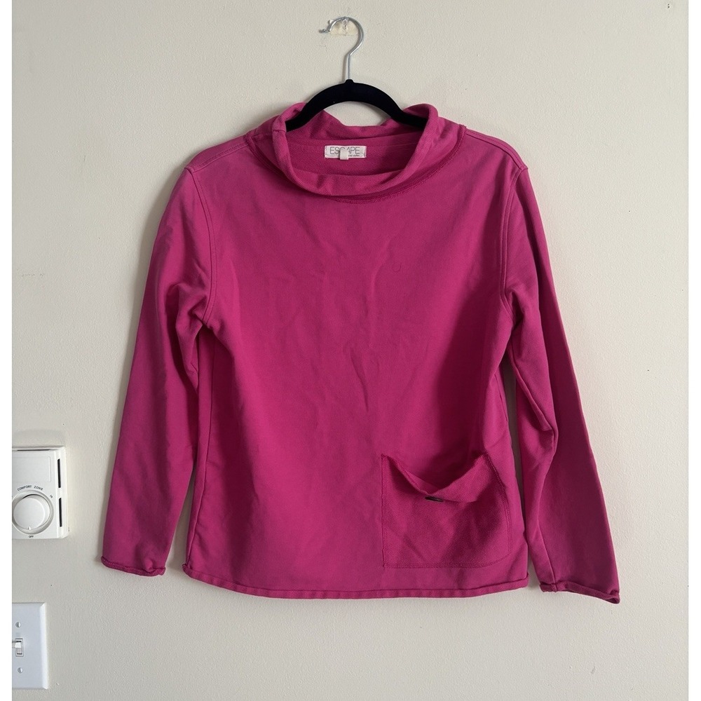 Escape by Habitat Womens XS Hot Pink Pullover Top Cotton Stretch‎ Casual